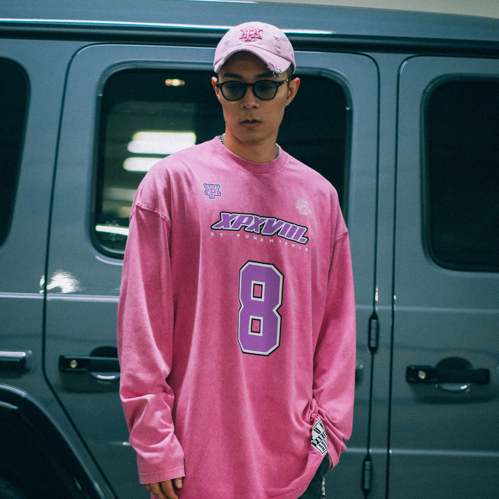 XPX PUNKHIPPIE 8 PINK LONG SLEEVE TEE