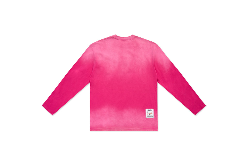 XPX CHERRY PRINT PINK LONG SLEEVE TEE