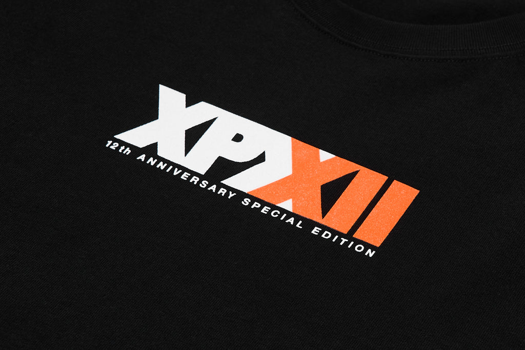XPX 12TH ANNIVERSARY BLACK CREW NECK TEE