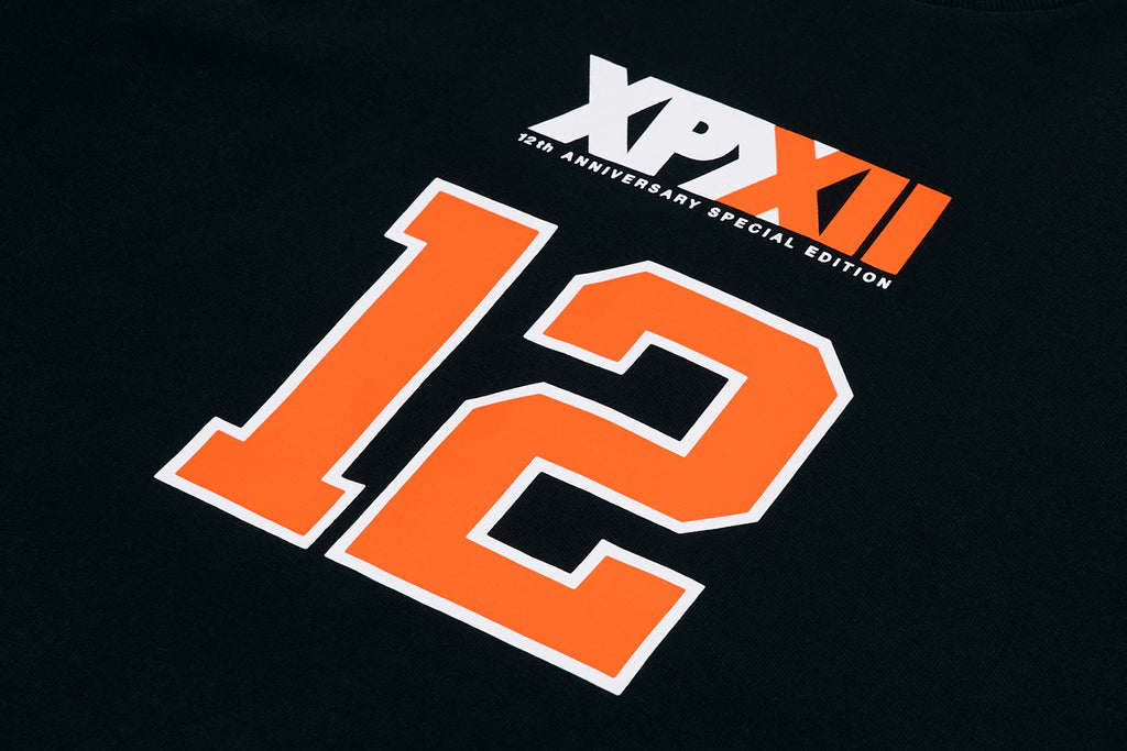 XPX 12TH ANNIVERSARY BLACK LONG SLEEVE CREW NECK TEE