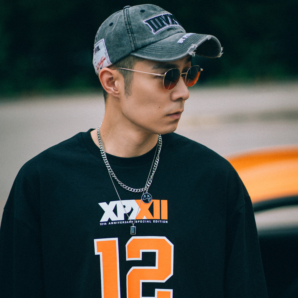 XPX 12TH ANNIVERSARY BLACK LONG SLEEVE CREW NECK TEE