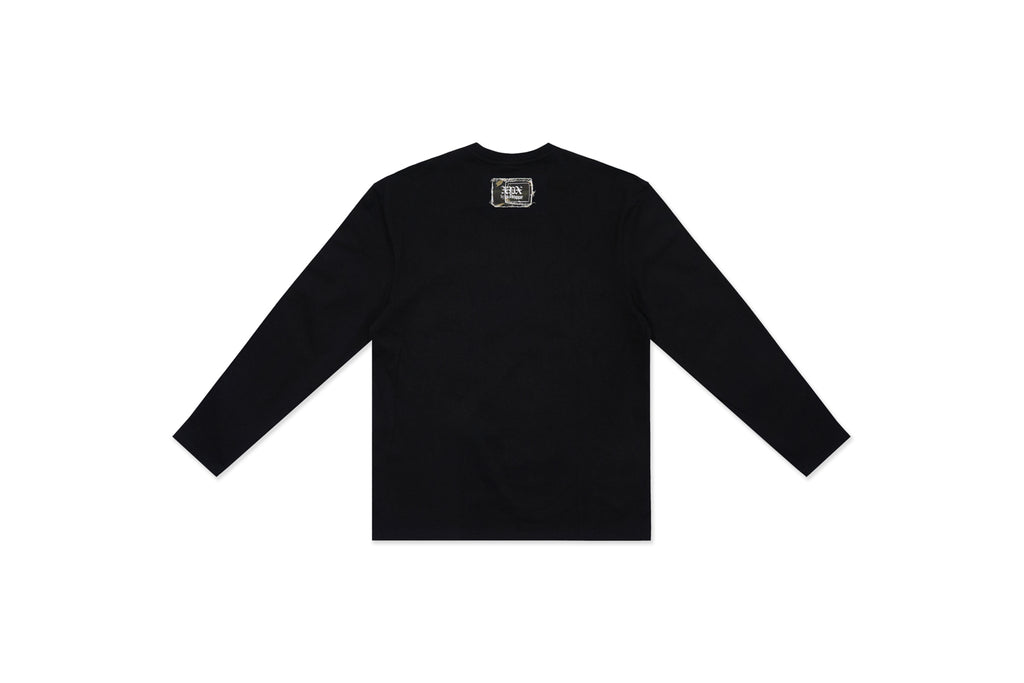 XPX CAMOUFLAGE PRINT BLACK LONG SLEEVE TEE