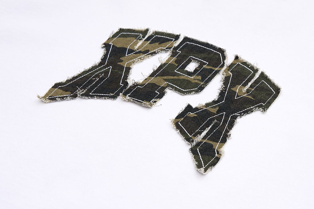 XPX CAMOUFLAGE PRINT WHITE LONG SLEEVE TEE