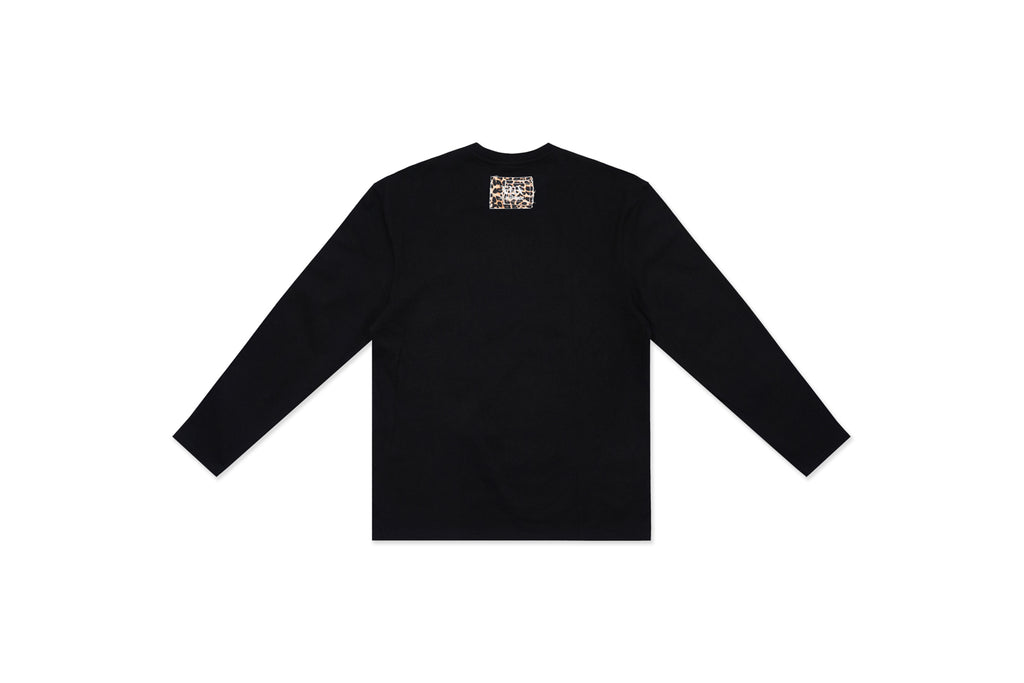 XPX LEOPARD PRINT BLACK LONG SLEEVE TEE