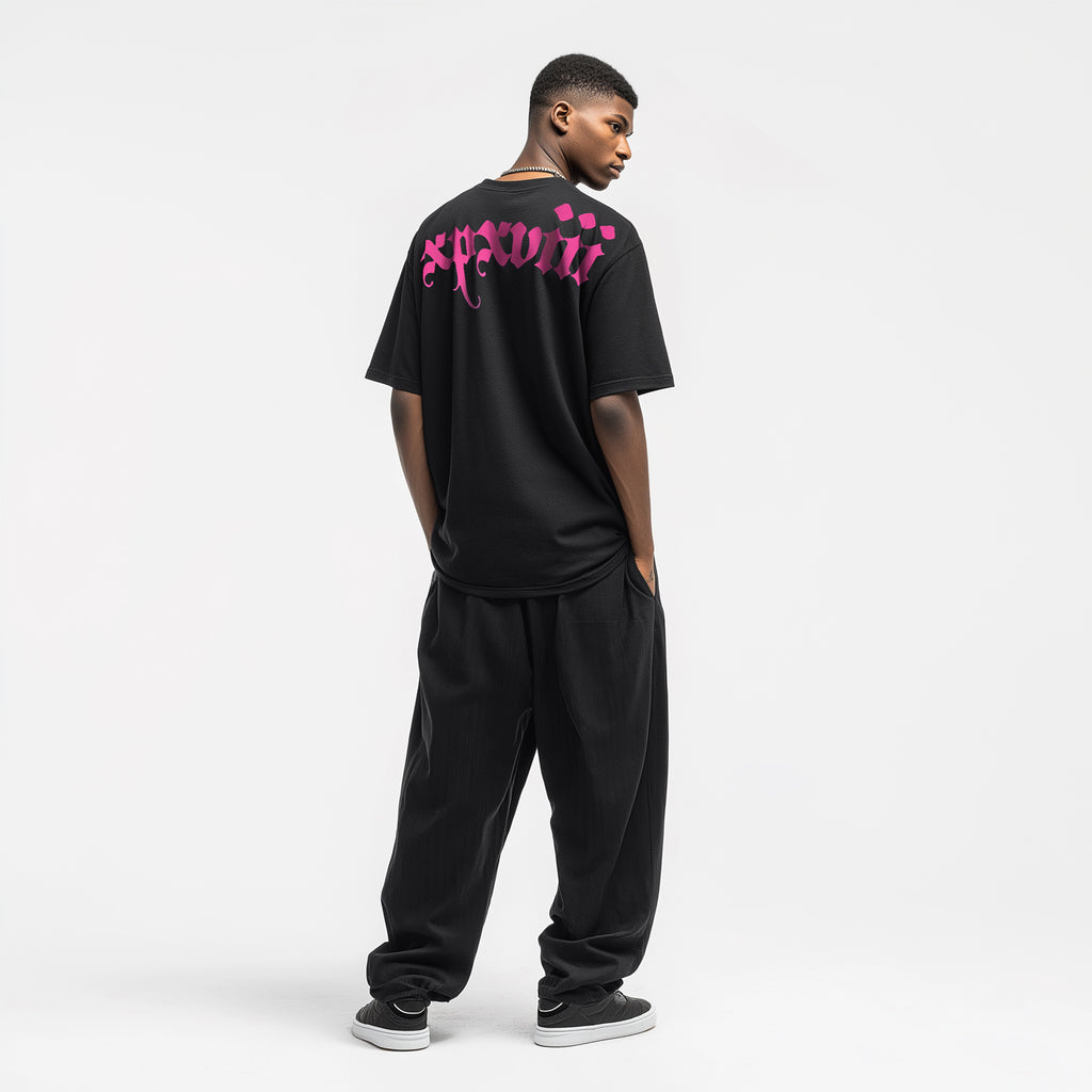 XPX BOLD BACK PRINT LOGO BLACK CREW NECK TEE