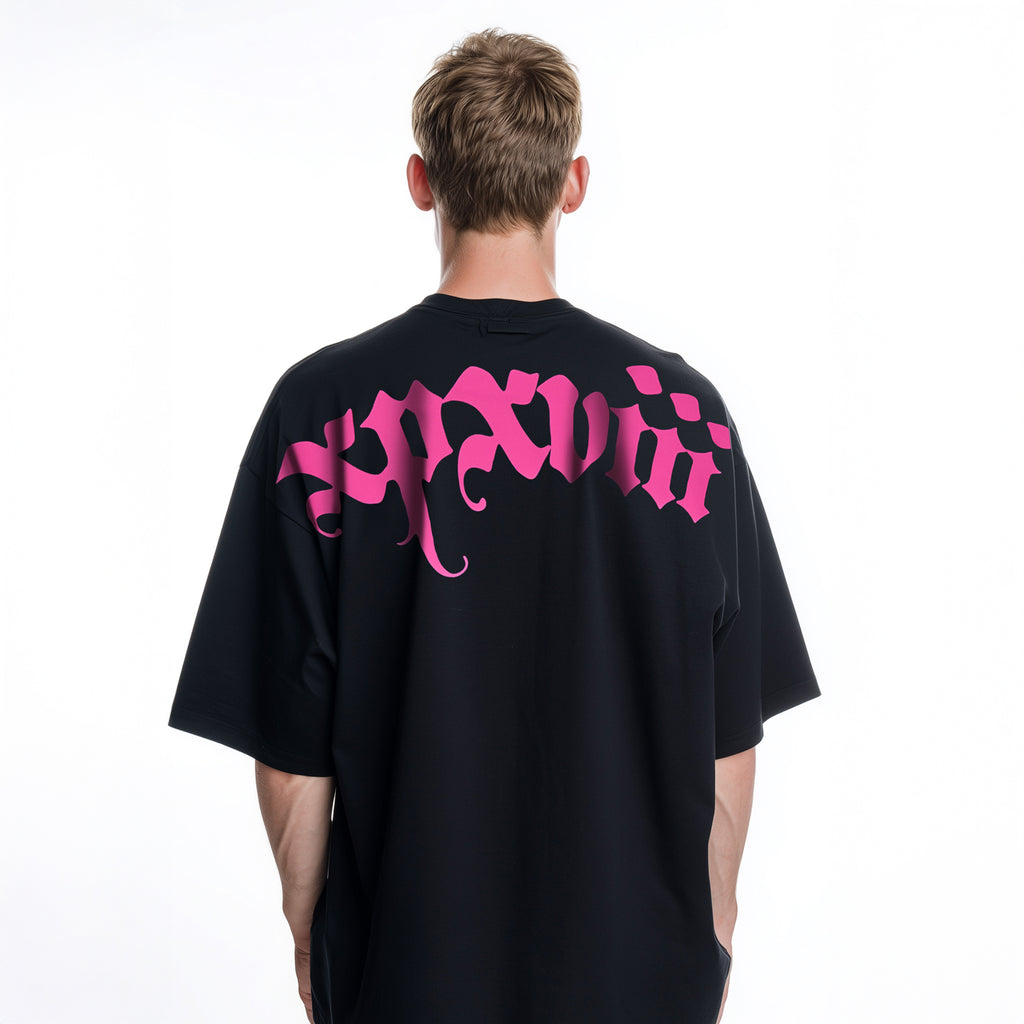 XPX BOLD BACK PRINT LOGO BLACK CREW NECK TEE