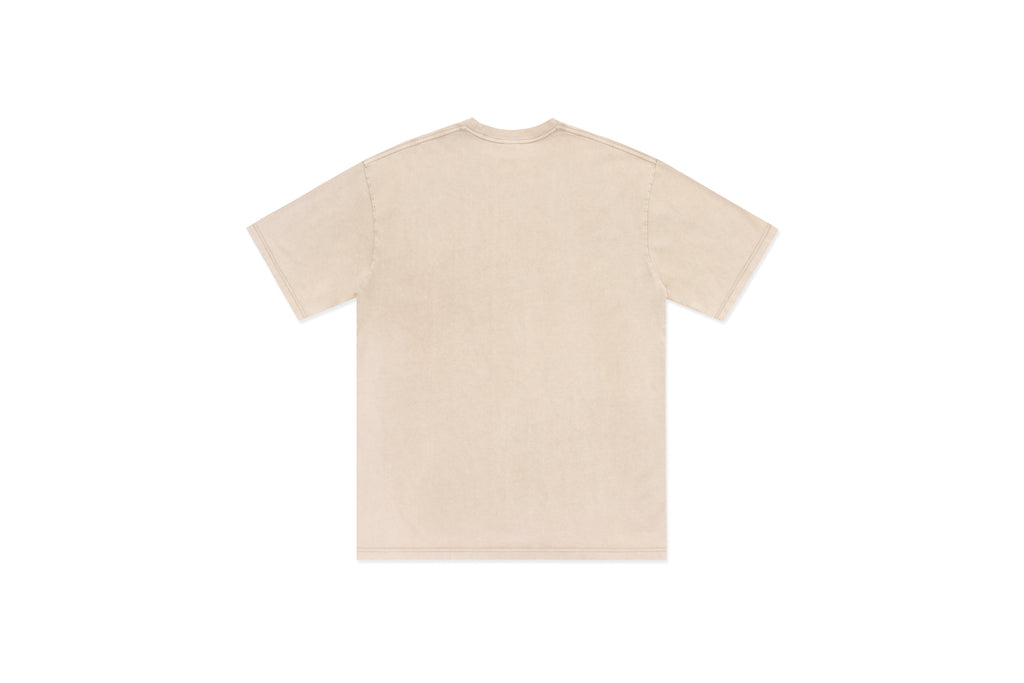 XPX SCULPTURE PRINT BEIGE CREW NECK TEE