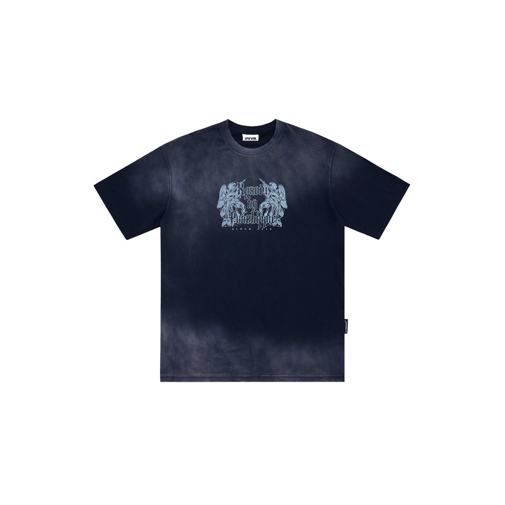 XPX SCULPTURE PRINT NAVY CREW NECK TEE