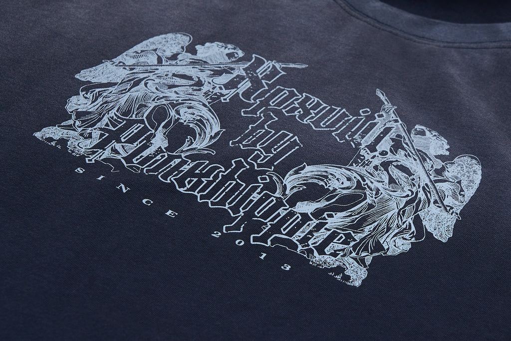 XPX SCULPTURE PRINT NAVY CREW NECK TEE