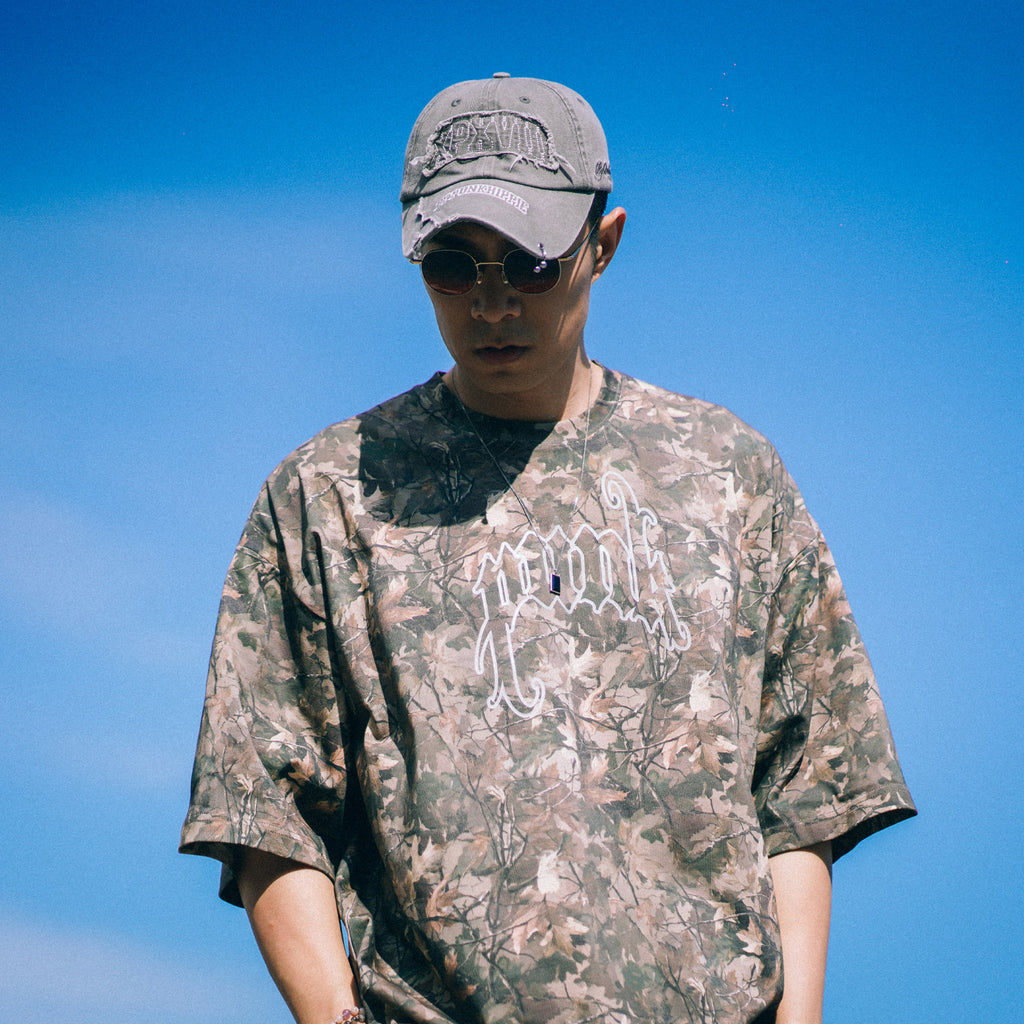 XPX LEAVES CAMOUFLAGE CREW NECK TEE