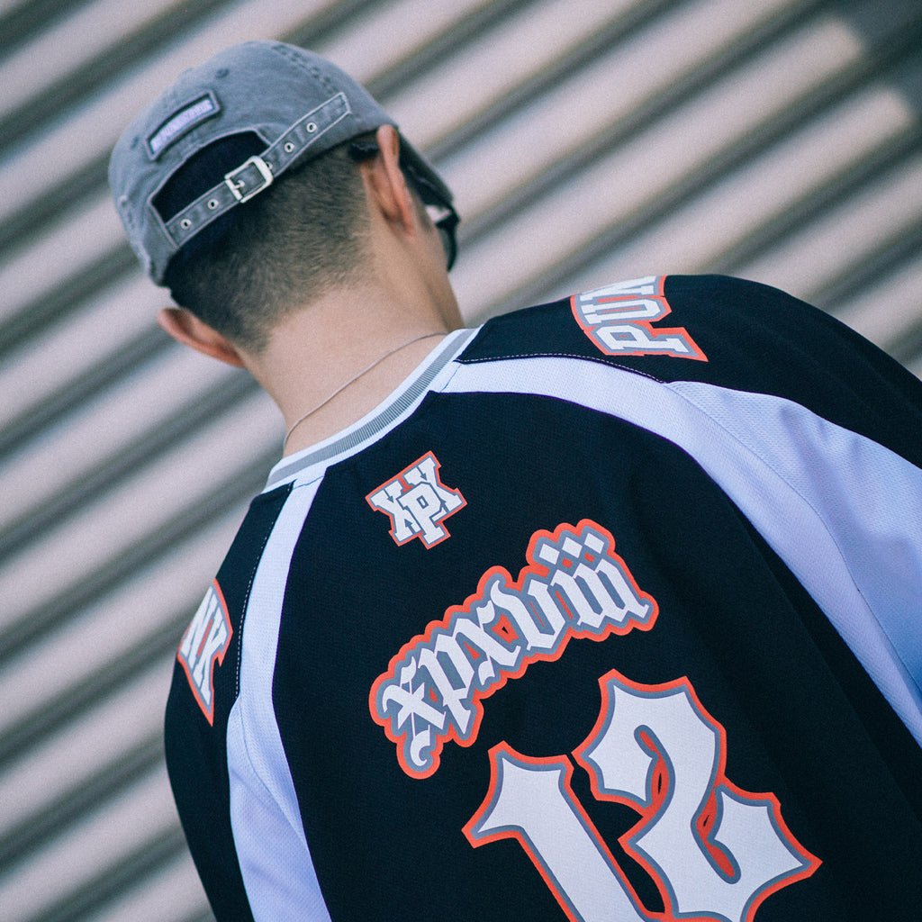 XPX PUNK & 12 FOOTBALL JERSEY BLACK & WHITE