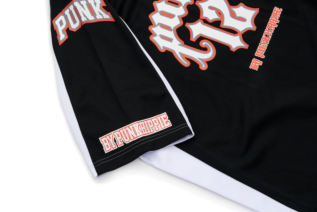 XPX PUNK & 12 FOOTBALL JERSEY BLACK & WHITE
