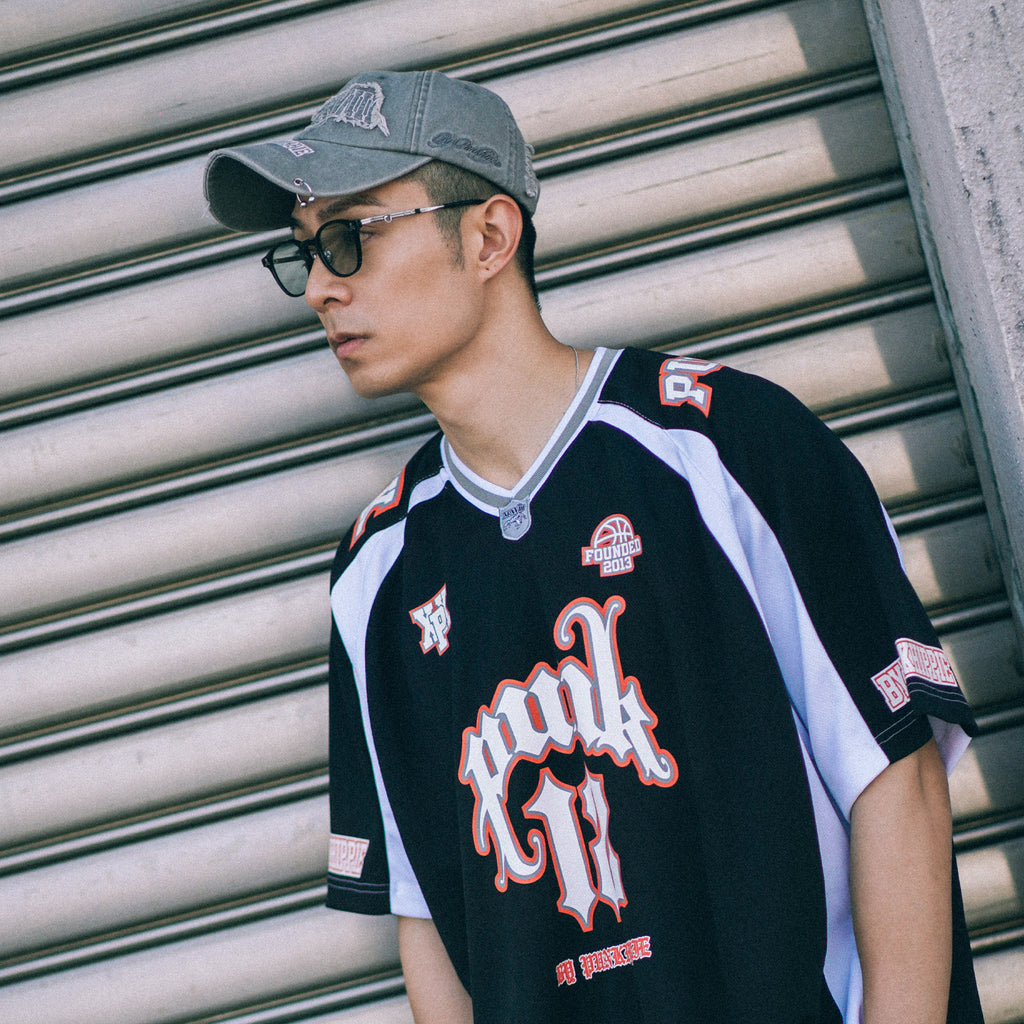 XPX PUNK & 12 FOOTBALL JERSEY BLACK & WHITE