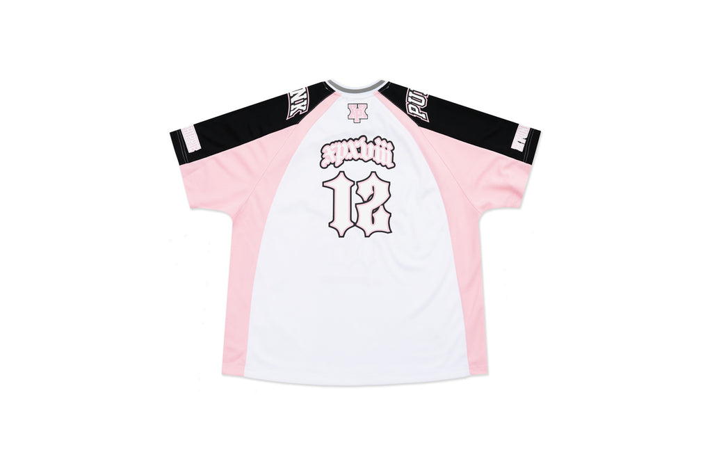 XPX PUNK & 12 FOOTBALL JERSEY WHITE & PINK