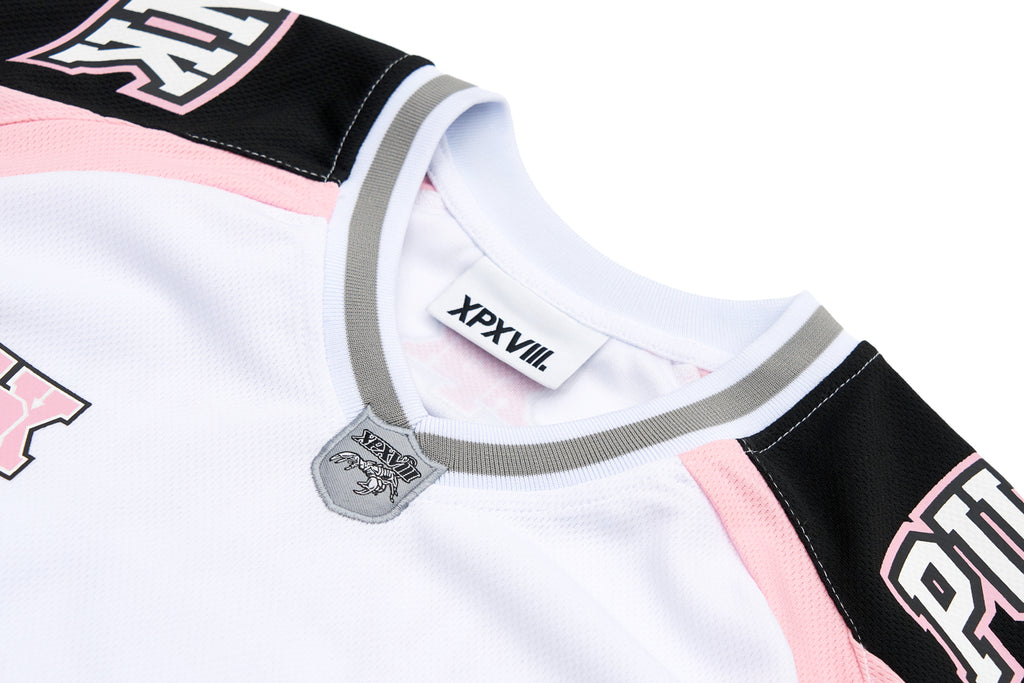 XPX PUNK & 12 FOOTBALL JERSEY WHITE & PINK