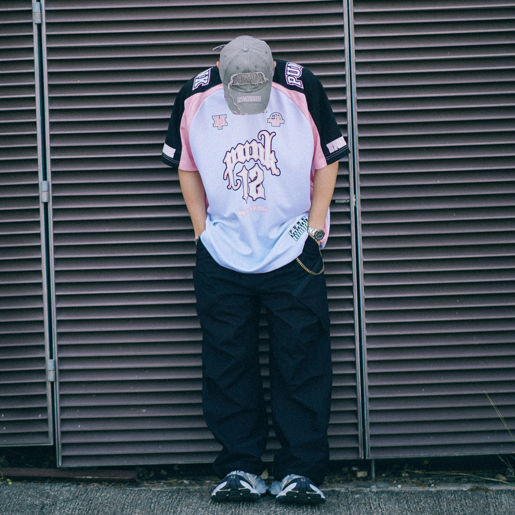 XPX PUNK & 12 FOOTBALL JERSEY WHITE & PINK