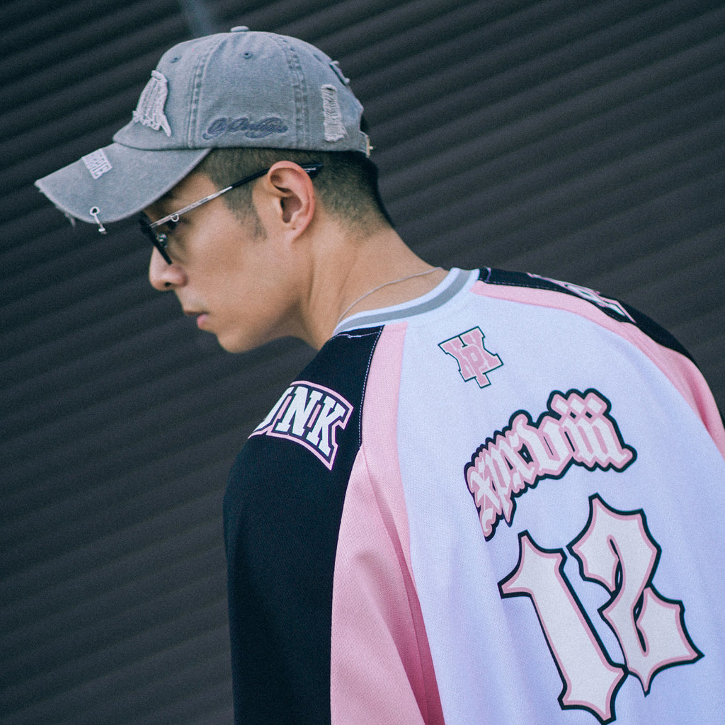 XPX PUNK & 12 FOOTBALL JERSEY WHITE & PINK