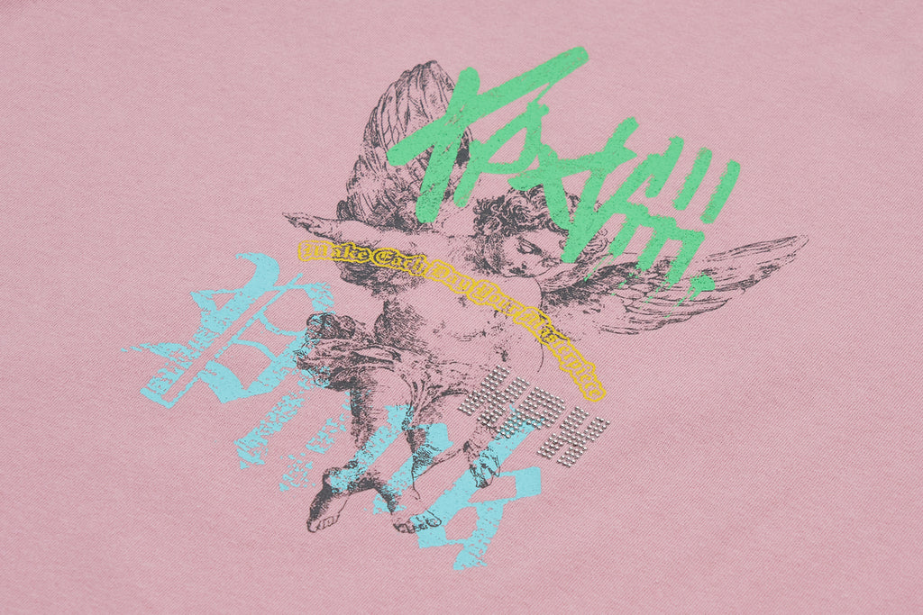 XPX VINTAGE ANGEL VPXVIII DIRTY PINK CREW NECK TEE