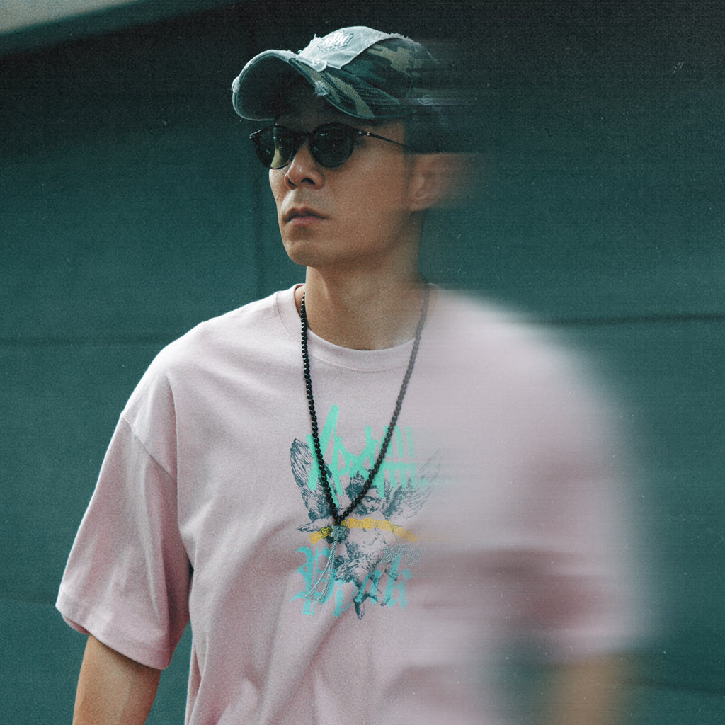 XPX VINTAGE ANGEL VPXVIII DIRTY PINK CREW NECK TEE