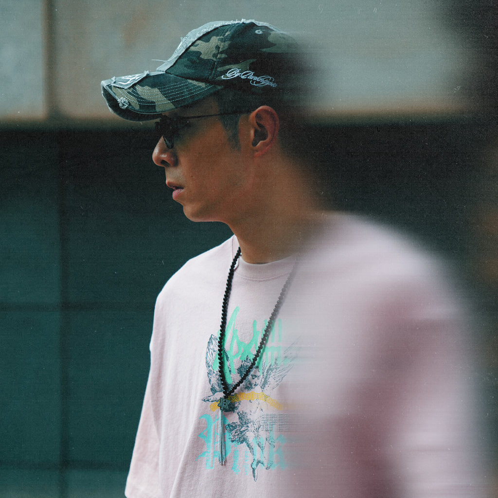 XPX VINTAGE ANGEL VPXVIII DIRTY PINK CREW NECK TEE