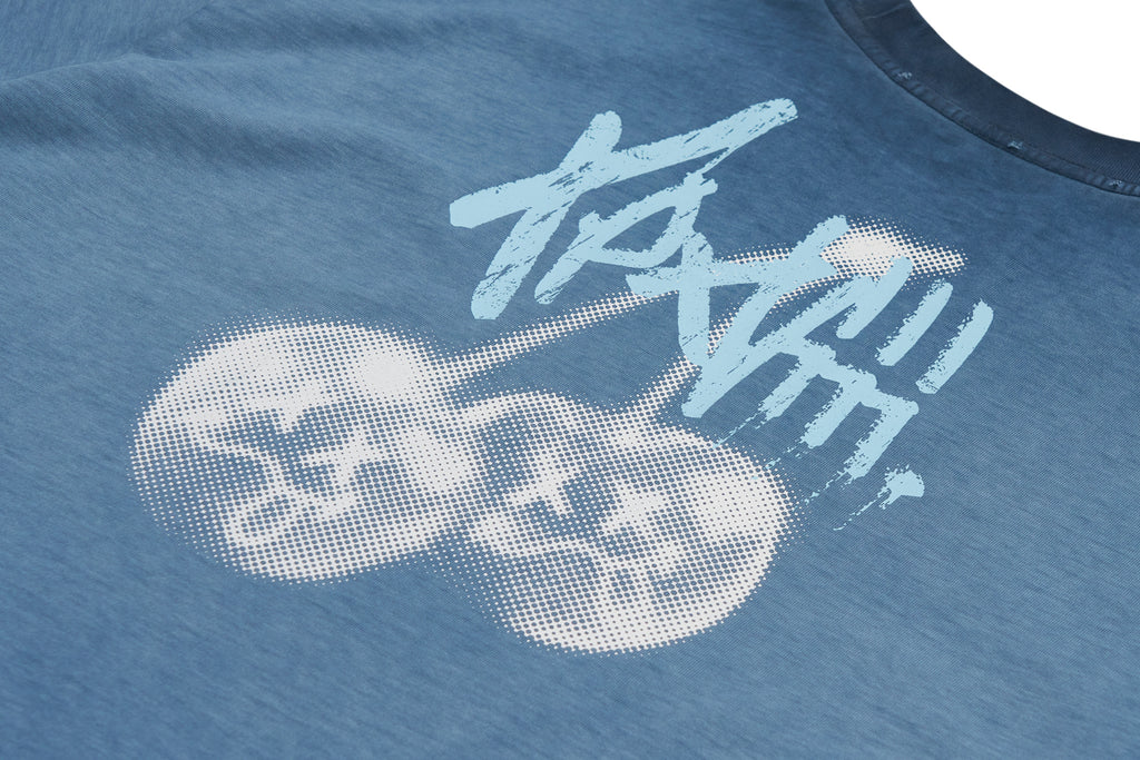 XPX CHERRY BACK PRINT NAVY CREW NECK TEE
