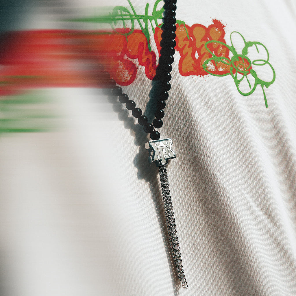 XPX XPXVIII WITH GRAFFITI STYLE SMILE FACES WHITE CREW NECK TEE