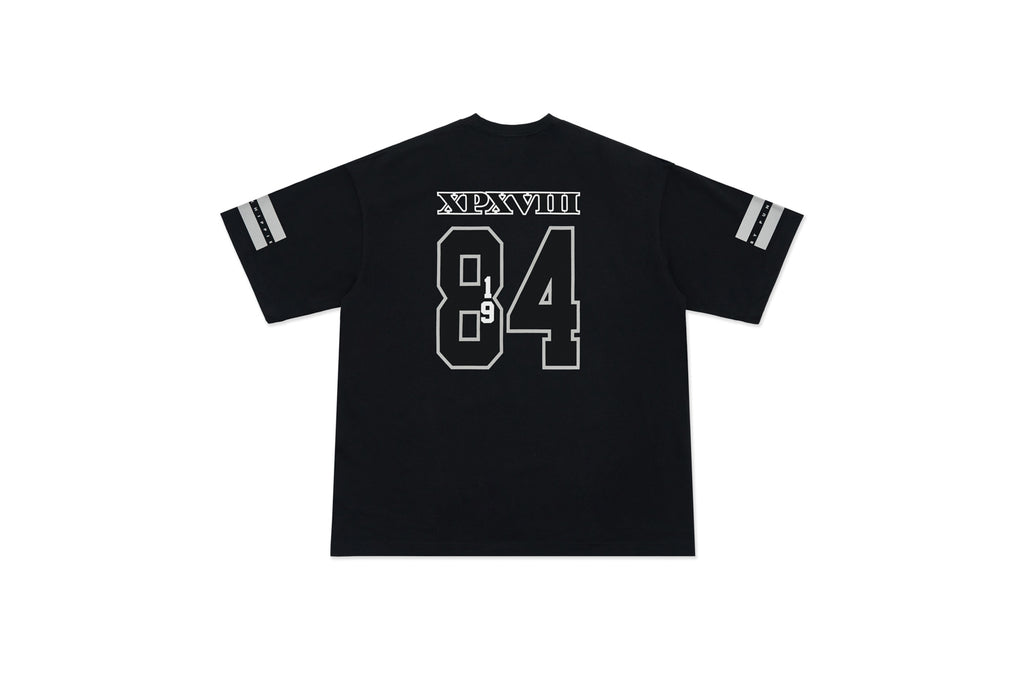 XPX 1984 FOOTBALL STYLE TEE BLACK & WHITE