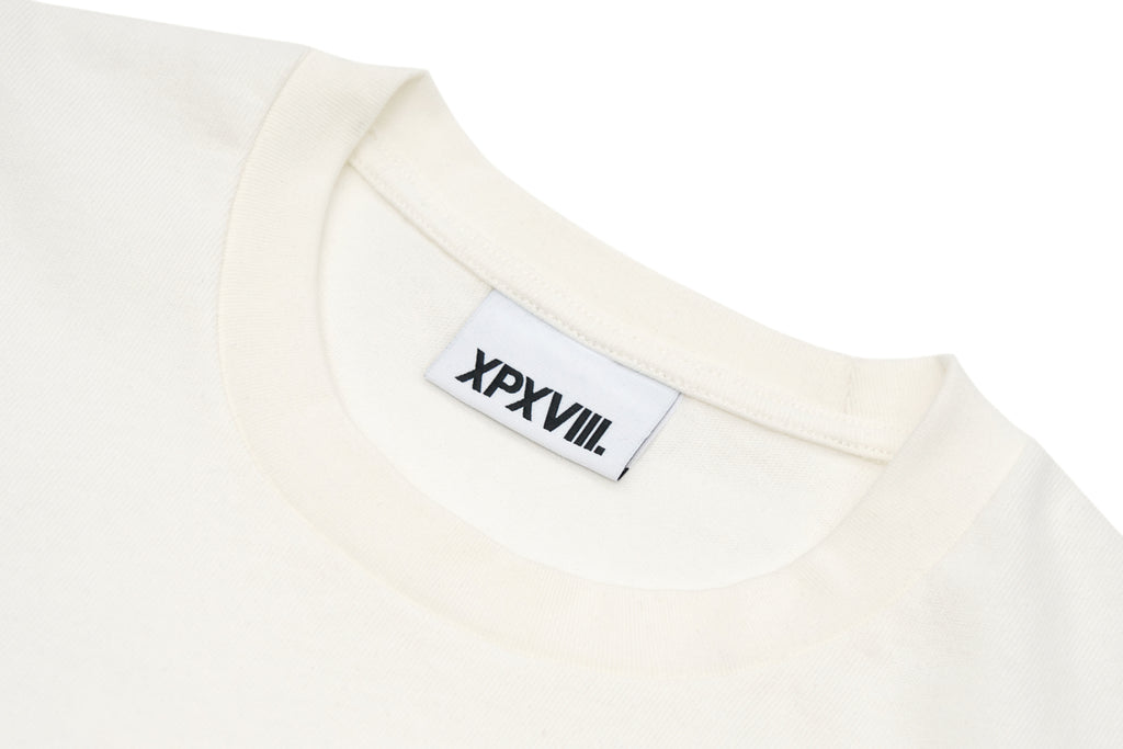 XPX EMBROIDREY WILD FLOWER WHITE CREW NECK TEE