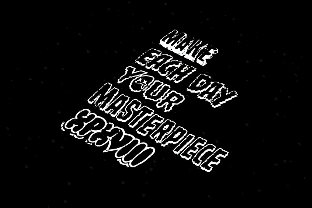 XPX RHINESTONE WITH SLOGAN BLACK CREW NECK TEE