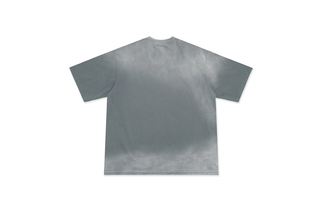XPX SCORPION IN RHINESTONE PATTERN PRINT GREY CREW NECK TEE