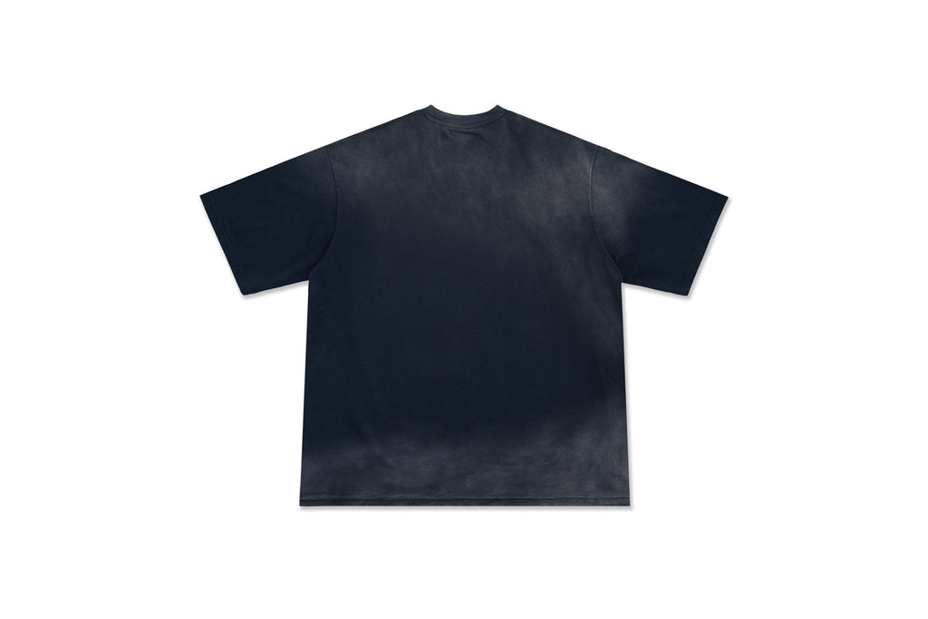 XPX SCORPION IN RHINESTONE PATTERN PRINT NAVY CREW NECK TEE