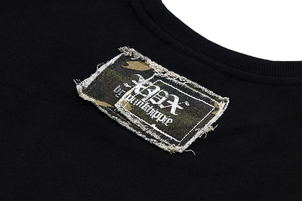 XPX CAMOUFLAGE PRINT BLACK LONG SLEEVE TEE
