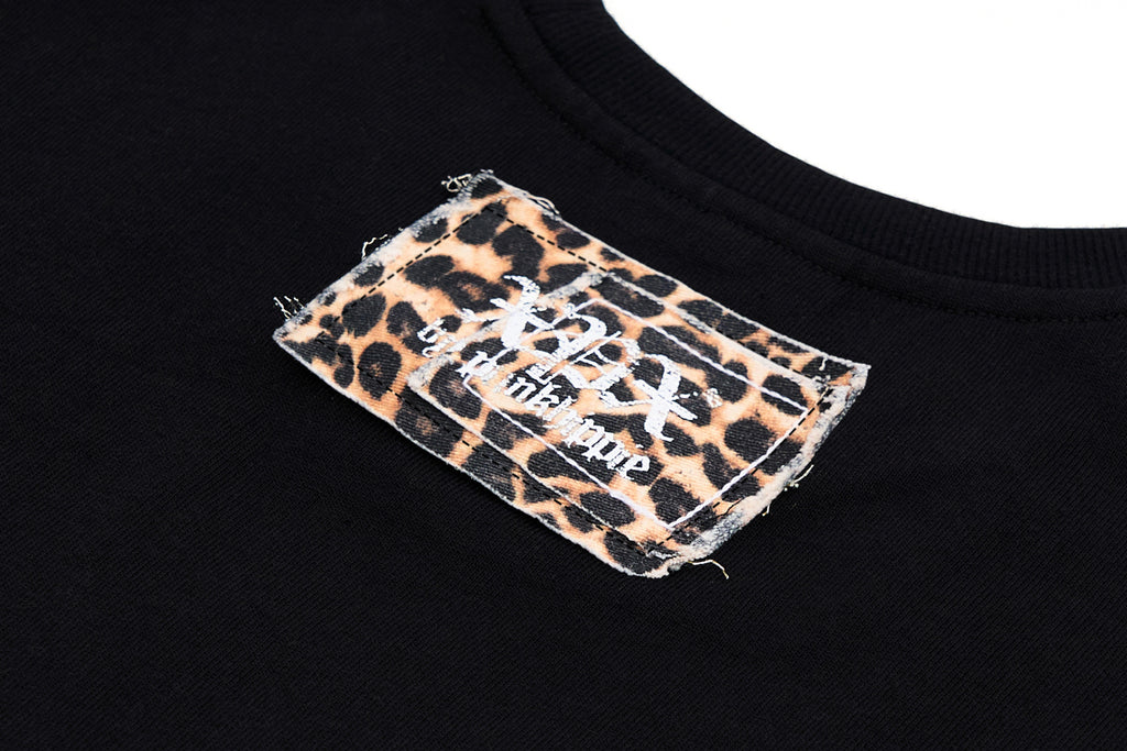 XPX LEOPARD PRINT BLACK LONG SLEEVE TEE