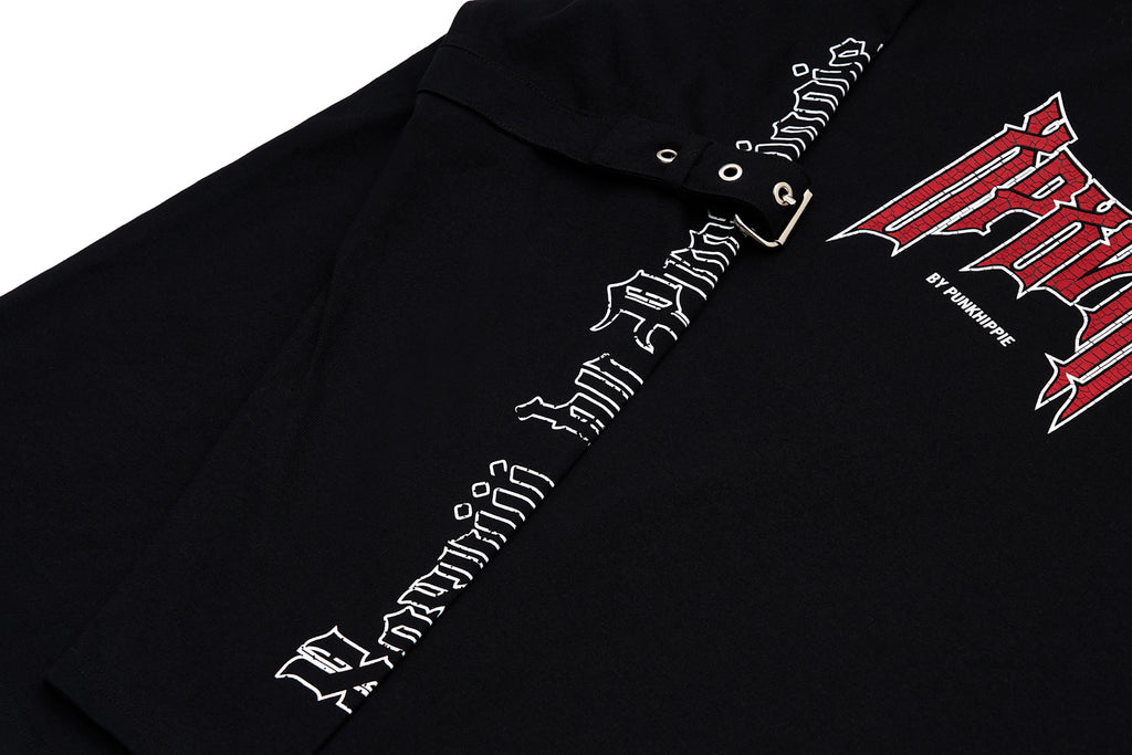 XPX BELT AT SLEEVE BLACK LONG SLEEVE TEE