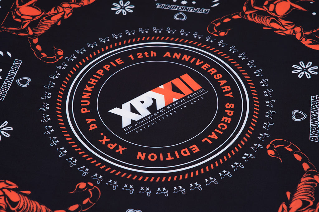 XPX 12TH ANNIVERSARY BLACK SOUVENIR SCARF