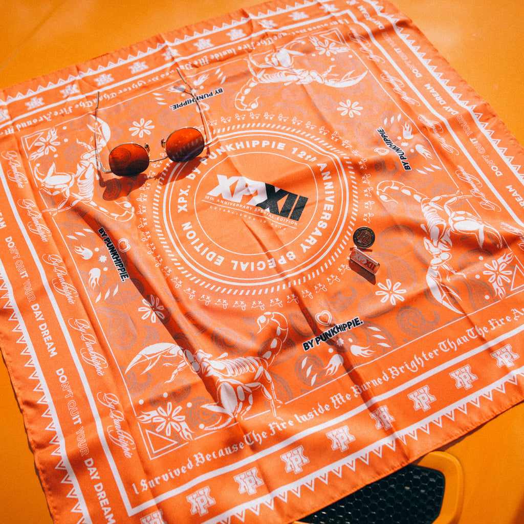 XPX 12TH ANNIVERSARY ORANGE SOUVENIR SCARF
