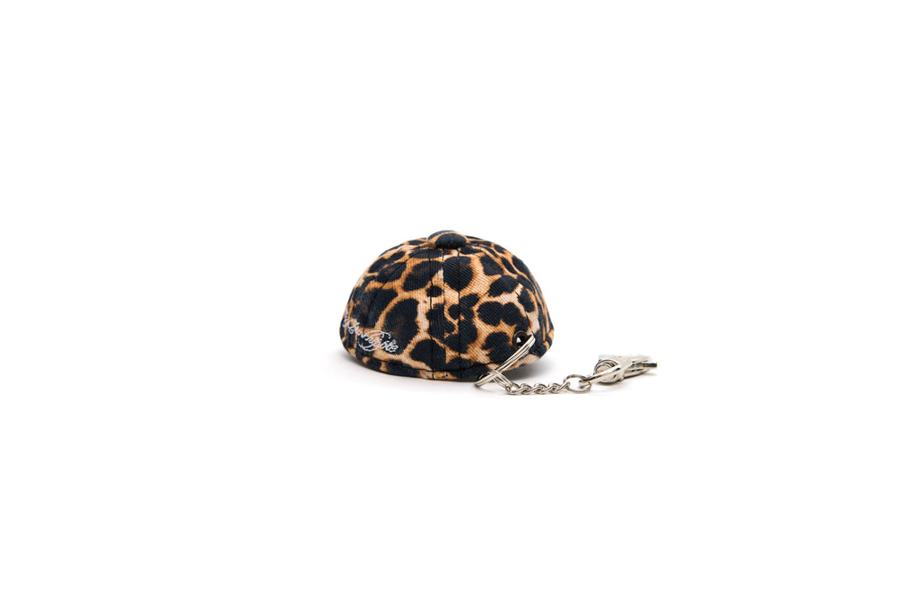 XPX LEOPARD CAP KEY HOLDER IN BROWN