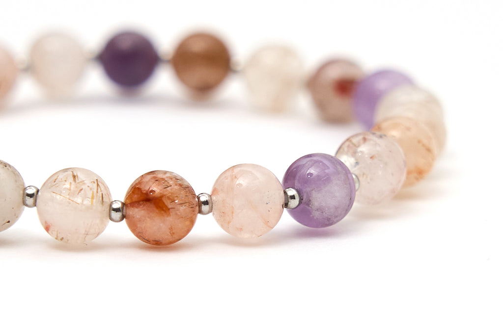 XPX PINK SUPER SEVEN QUARTZ BRACELET