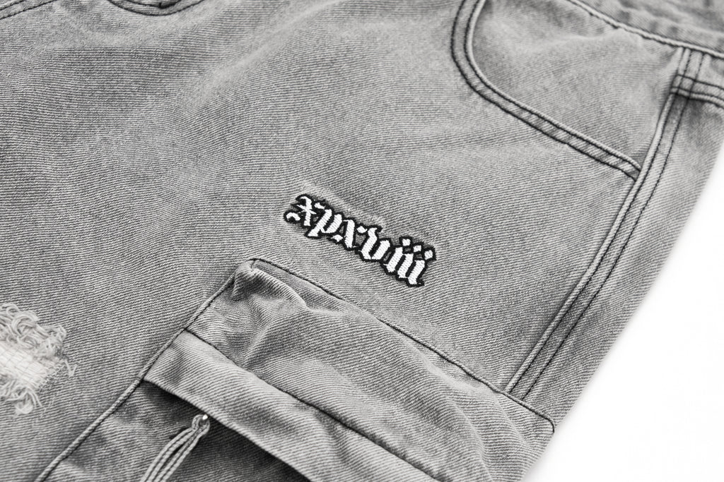 XPX WASHED BLACK DENIM PANTS