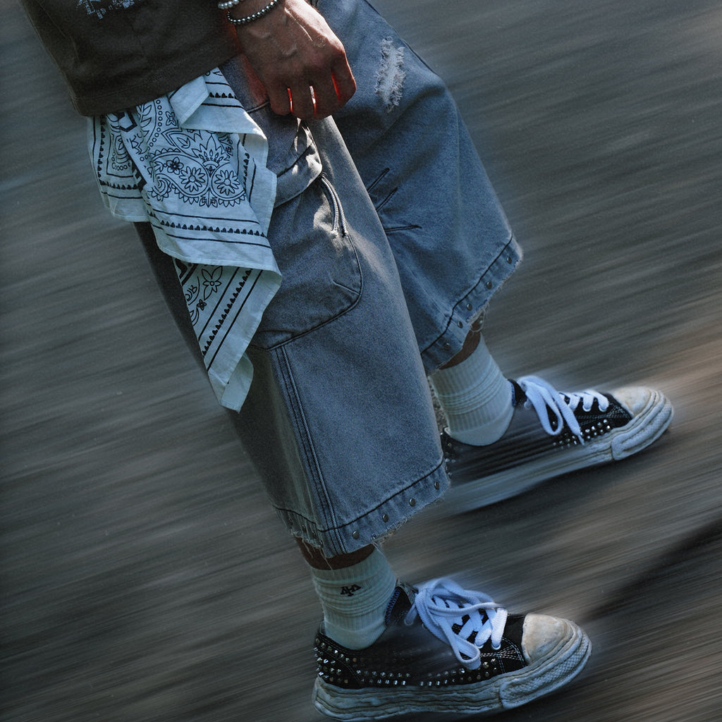 XPX WASHED BLACK DENIM PANTS