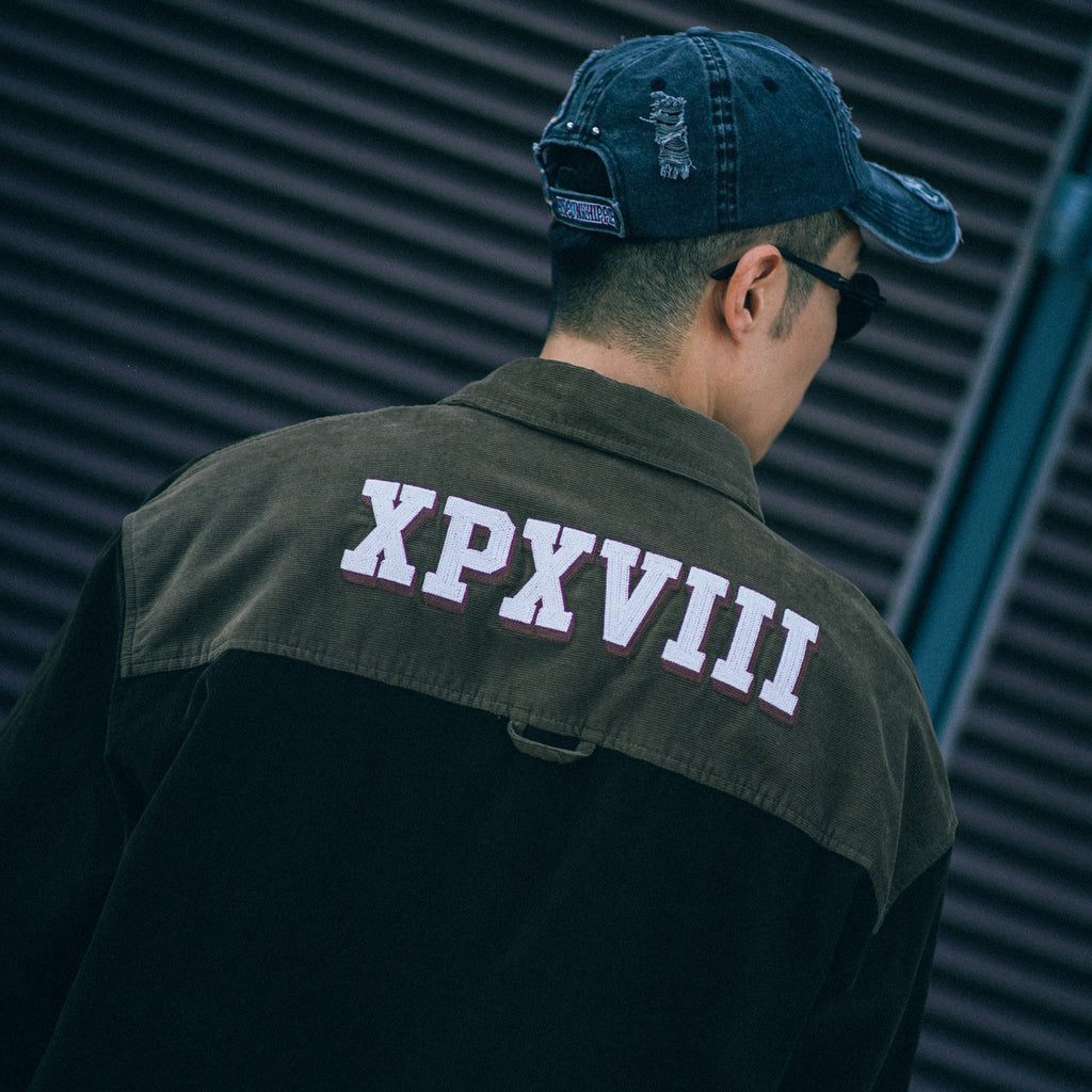 XPX CORDUROY PATCH OVERSHIRT (BROWN TONE)