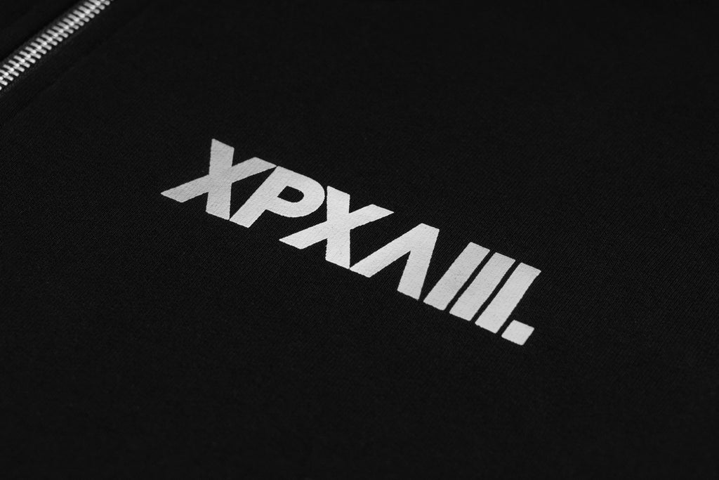 XPX 'METALLIC PRINT' XPXVIII. ZIP UP IN BLACK