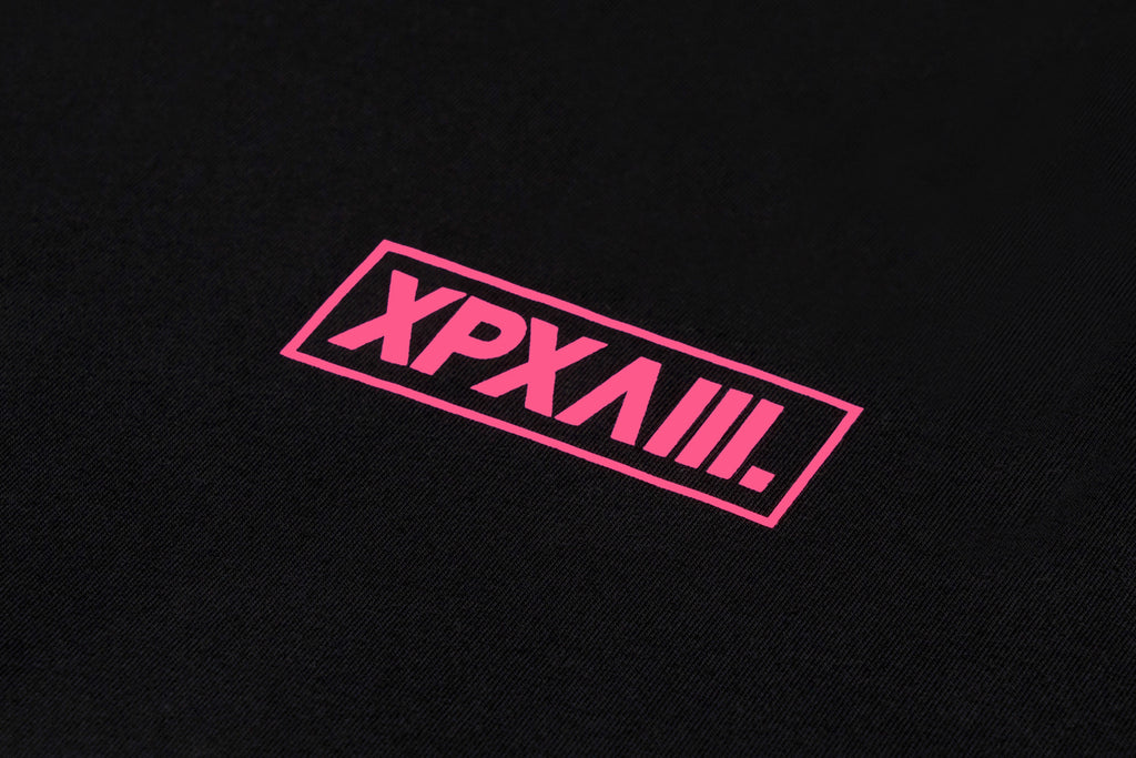 XPX 'FLUO PRINT' XPXVIII. LONG SLEEVES TEE IN BLACK