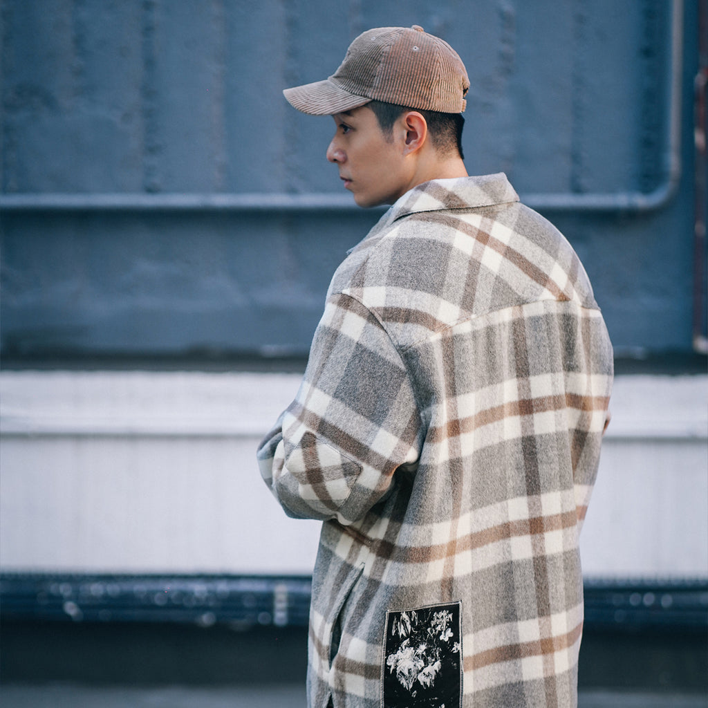 XPX 'HEAVY WOOL' OVER SHIRT (CAMEL & GREY)