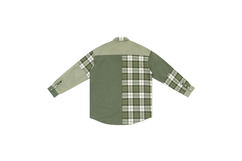 XPX GREEN TONE PATCHED OVERSHIRT
