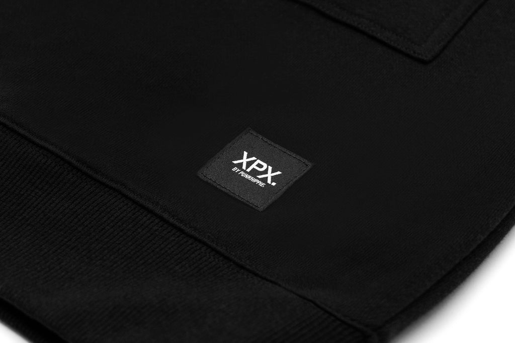 XPX 'FRONT POCKETS' BLACK CREW NECK SWEATER